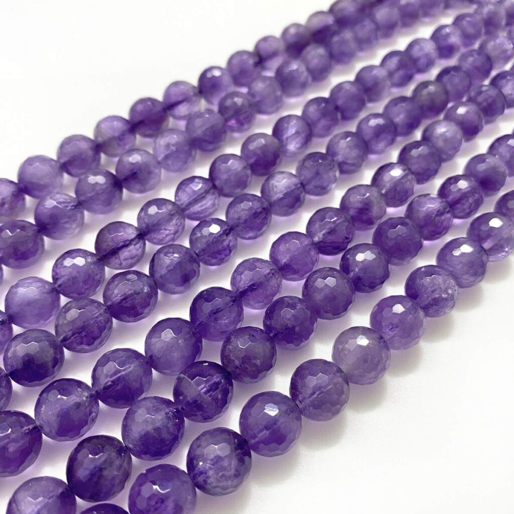 amethyst 0016 a faceted round 10mm
