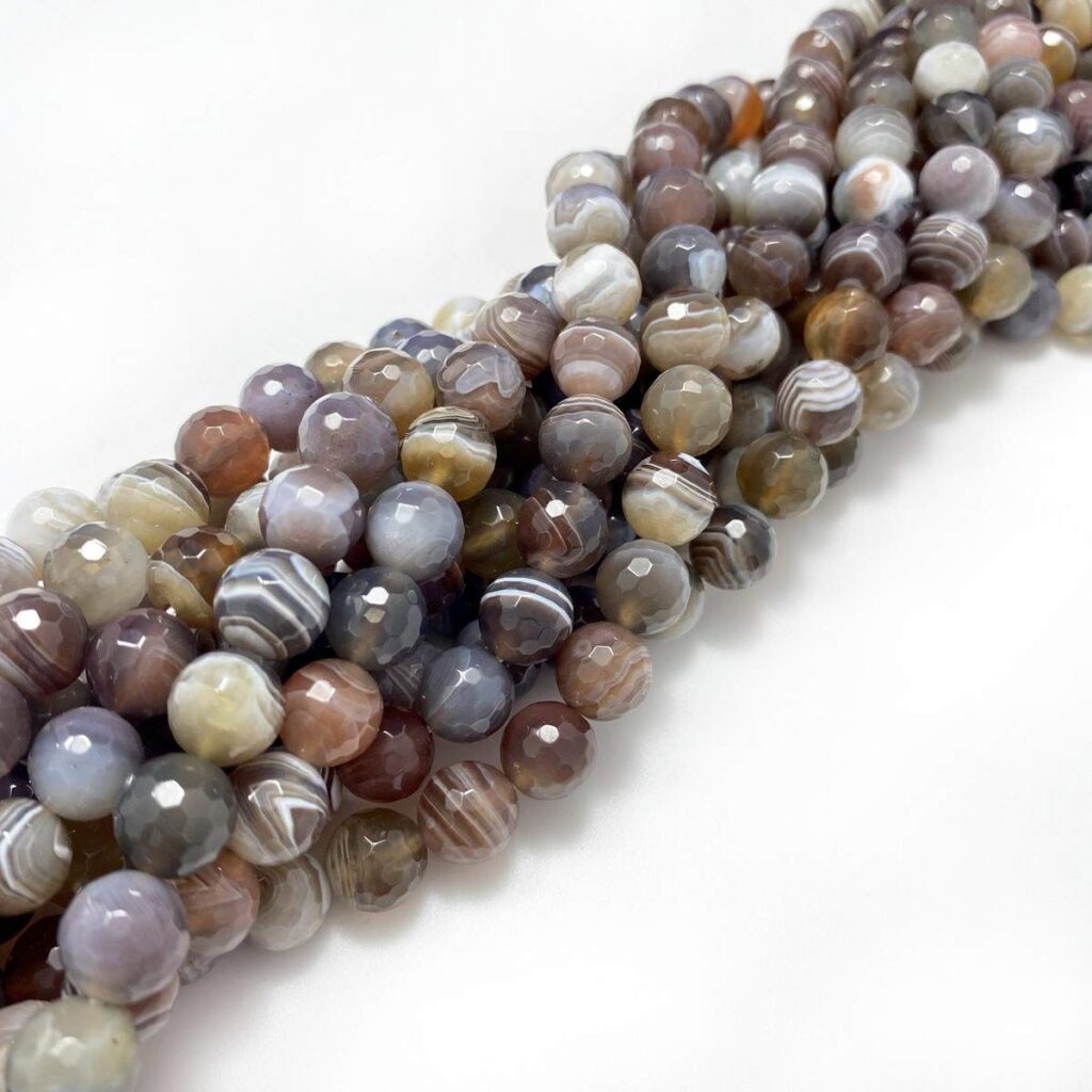 botswana agate 0060 faceted round 8mm