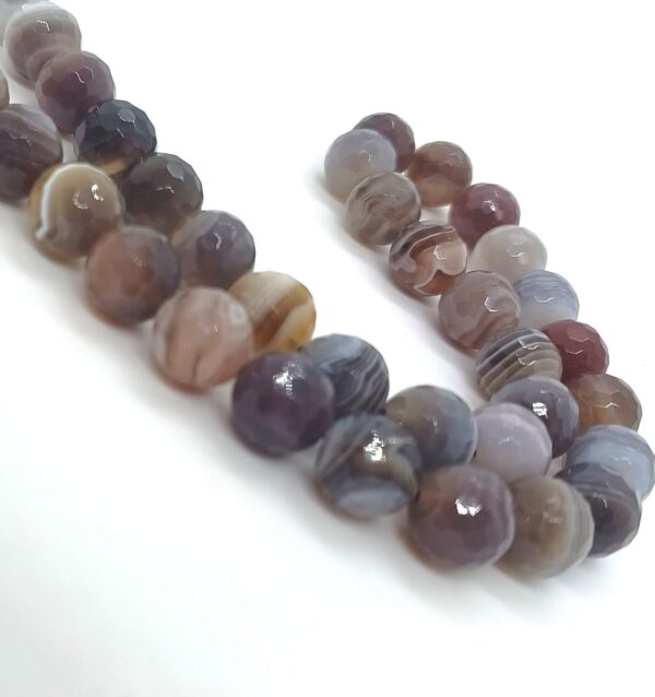 botswana agate 0061 faceted round 10mm