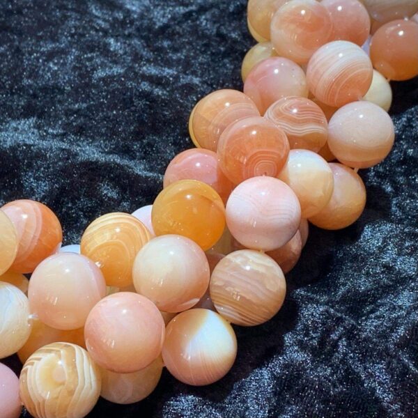 botswana agate orange 0745 round 16mm