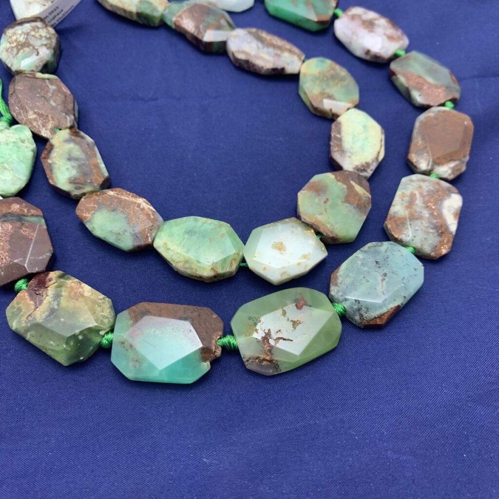 chrysoprase 0920 faceted slabs 18x30mm