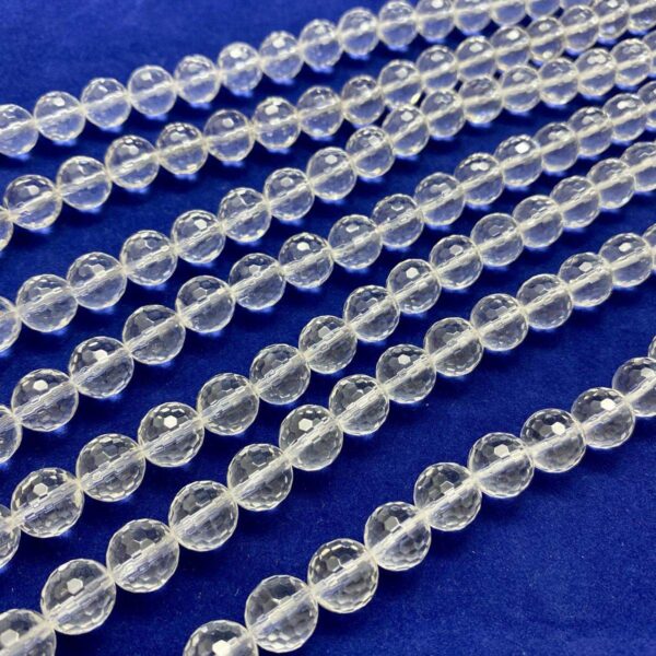 crystal quartz 0114 aa faceted round 10mm