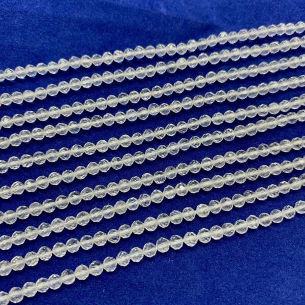 crystal quartz 0235 a faceted round 3mm