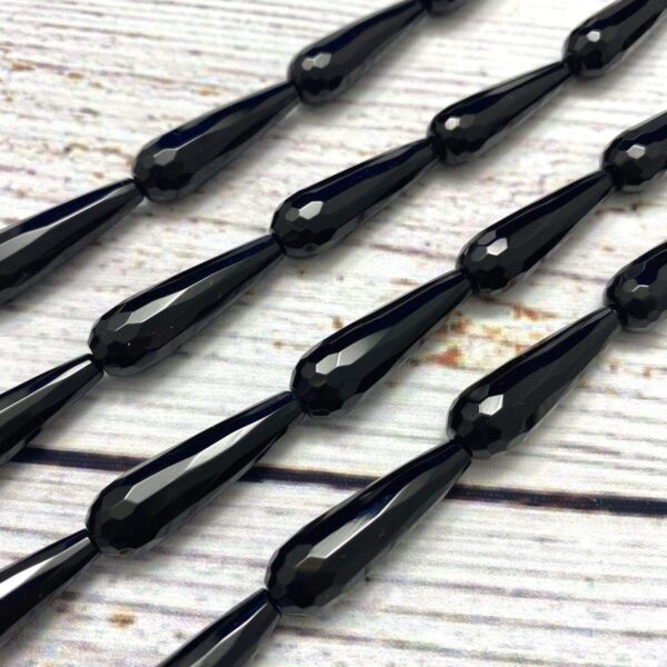 onyx 0769 faceted drop 10x30mm