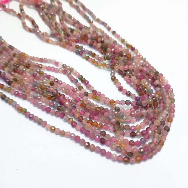 tourmaline multicolour 0823 faceted round 3mm 2