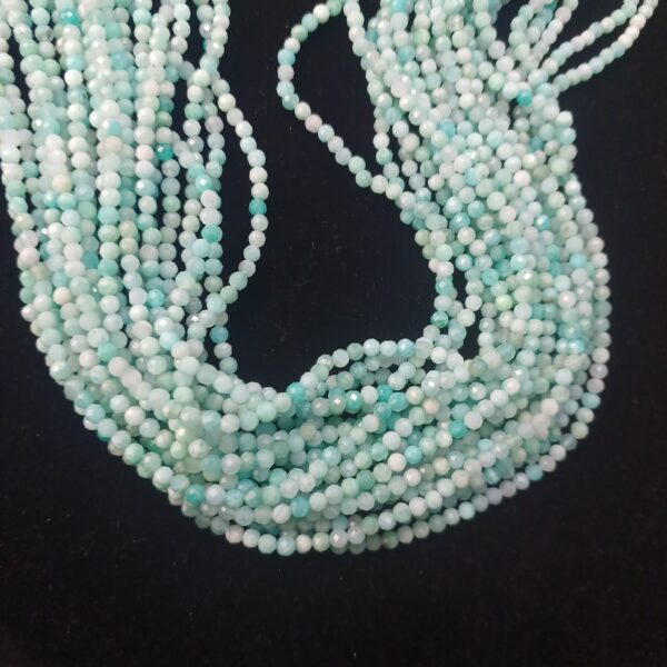 Amazonite a 0779 faceted round 3mm