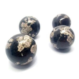 lot bundle snowflake obsidian spheres 1353