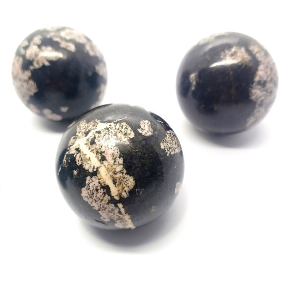 lot bundle snowflake obsidian spheres 1353 2