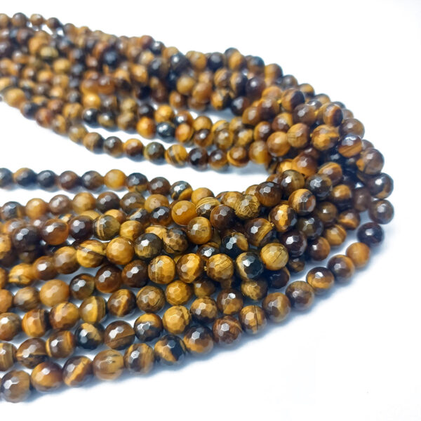 tiger eye A 0218 faceted round 6mm