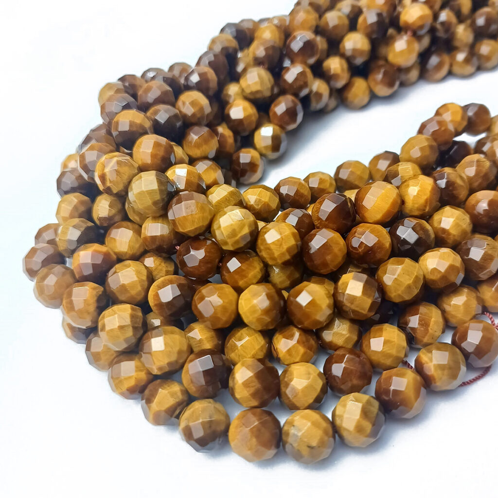 tiger eye A 0220 faceted round 10mm