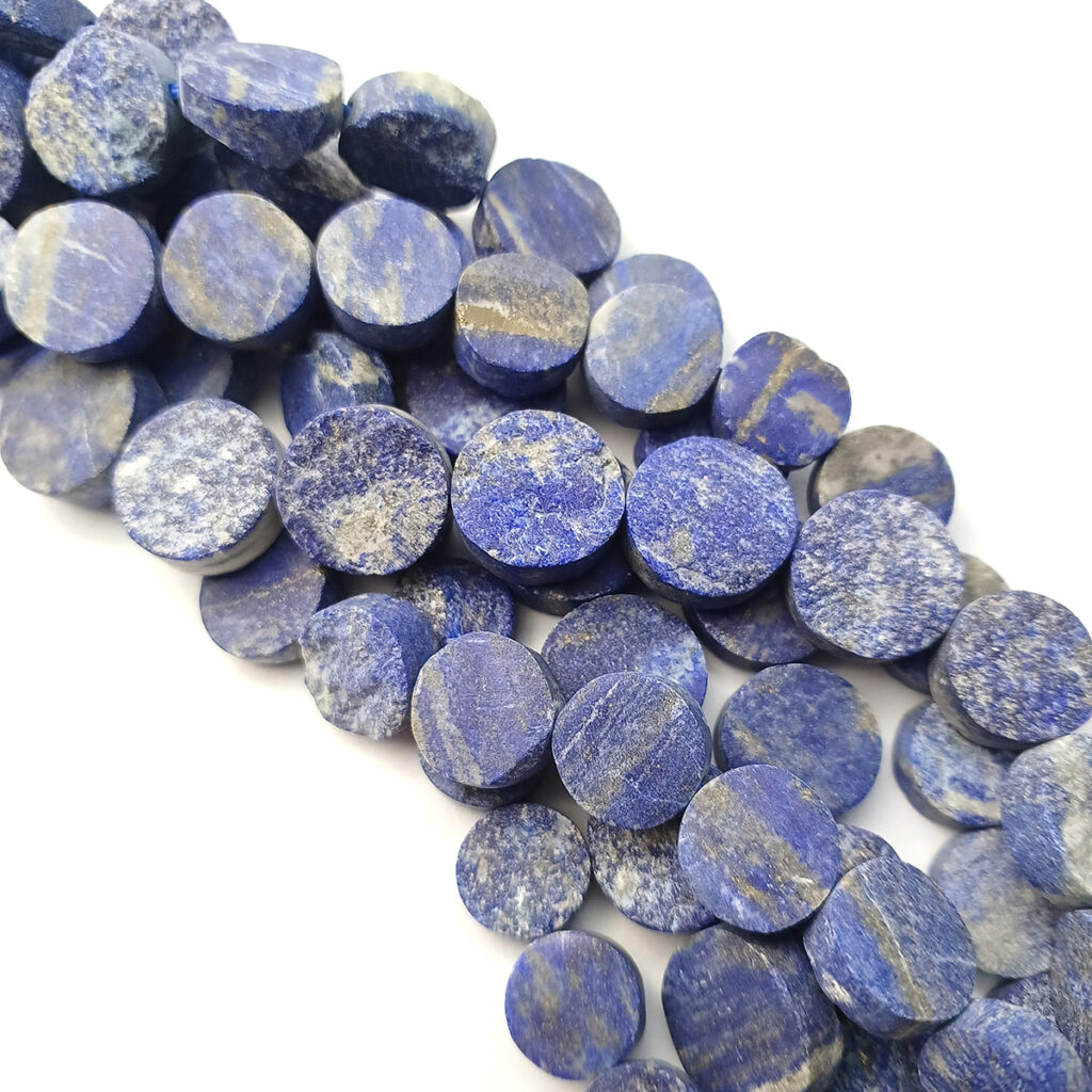 Lapis round coin raw rough 15mm 2
