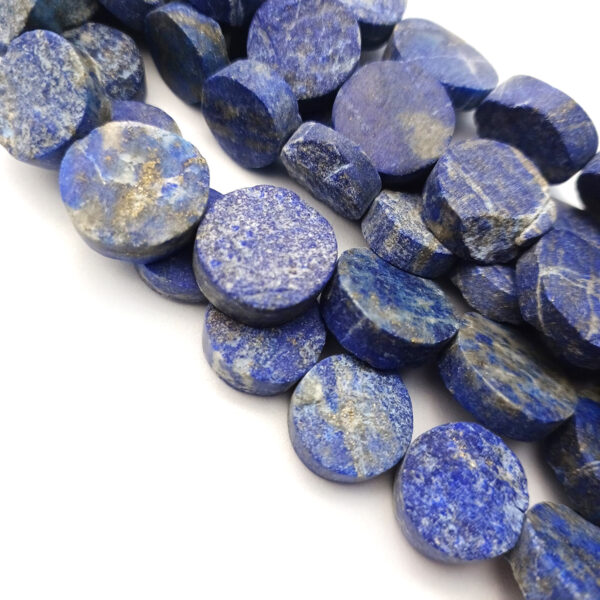Lapis round coin raw rough 15mm 3
